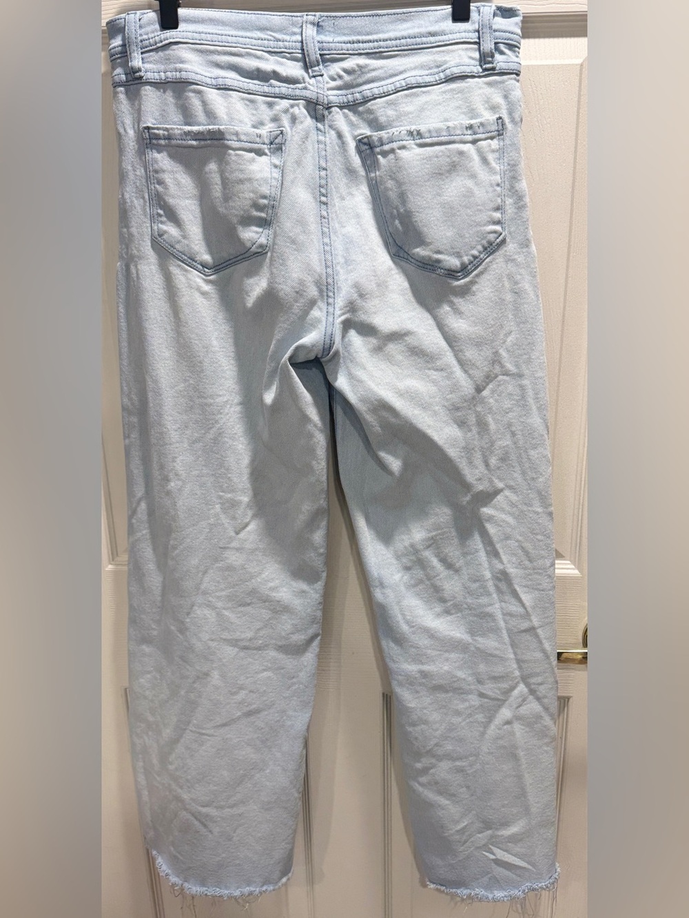 Kensie Kaya High Rise Wide Leg Jeans Light Wash Raw Hem 8/29 - Picture 5 of 8